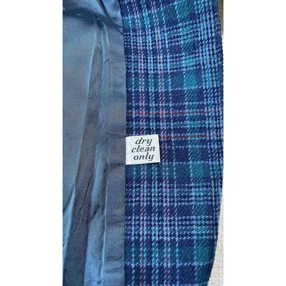 Vintage Pendleton Tartan Plaid 100% Pure Virgin Wool Blazer Jacket Womens M USA - Picture 10 of 10